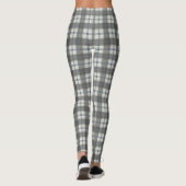 geruite zachte houtskool leggings (Achterkant)