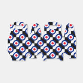 Geruite zwart racing doel mod partij bedankdoosjes (Uitgevouwen)