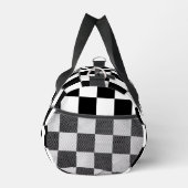 Geruite zwart-wit geometrische retro Monogram Plunjezak (Rechts)