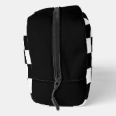 Geruite zwart-wit geometrische retro Monogram Toilettasje (Rechts)