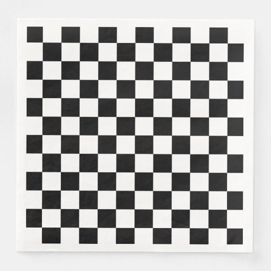 Geruite zwart-wit race servet (Voorkant)