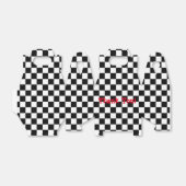 Geruite Zwart & Wit Verjaardagsfeestvoordeeldozen Bedankdoosjes (Uitgevouwen)