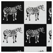 Geruite zwart-witte Zebra Stof (Close Up)