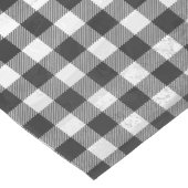 Geruite Zwarte En Witte Plaid Korte Tafelloper (Hoek)