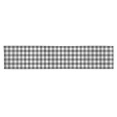 Geruite Zwarte En Witte Plaid Korte Tafelloper (Horizontaal)