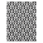 Geruite zwarte witte poten en klauwen tafelkleed (Voorkant)