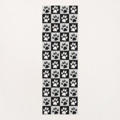 Geruite zwarte witte poten en klauwen yogamat (Voorkant)