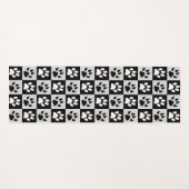 Geruite zwarte witte poten en klauwen yogamat (Voorkant (horizontaal))