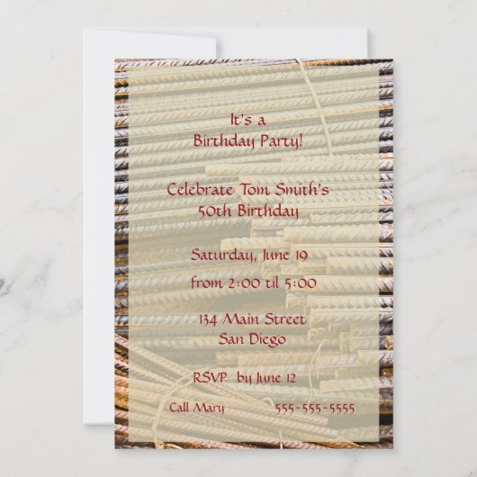 GERUSTE METALE RODEN AAN DE ACHTERZIJDE KAART (Achterkant)