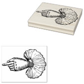 Gerustelde vinger aanwijzend rubberen kunststempel rubberstempel (Gestempeld)