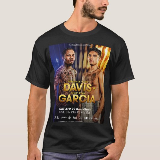 Gervonta Davis tegen Ryan Garcia Official FightPos T-shirt (Voorkant)
