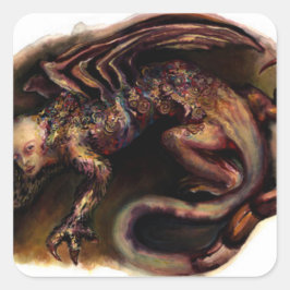 Geryon van Dante's Inferno Vierkante Sticker