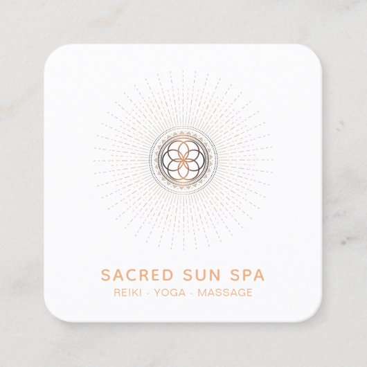 *~* Gesacred Geometry. Alchemy Mandala Shaman Vierkante Visitekaartje (Voorkant)