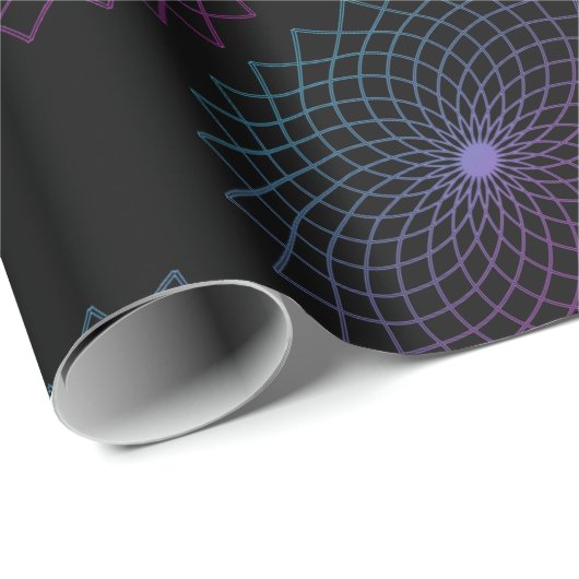 Gesacred Geometry Flower of Life Metatron Lotus Cadeaupapier (Rol Hoek)