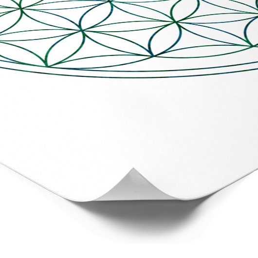 Gesacred geometry Flower of Life (V-Earth) Poster (Hoek)