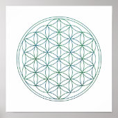 Gesacred geometry Flower of Life (V-Earth) Poster (Voorkant)