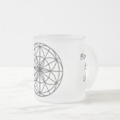 Gesacred Geometry Frosted Glass Mok (Voorkant rechts)