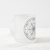 Gesacred Geometry Frosted Glass Mok (Voorkant links)