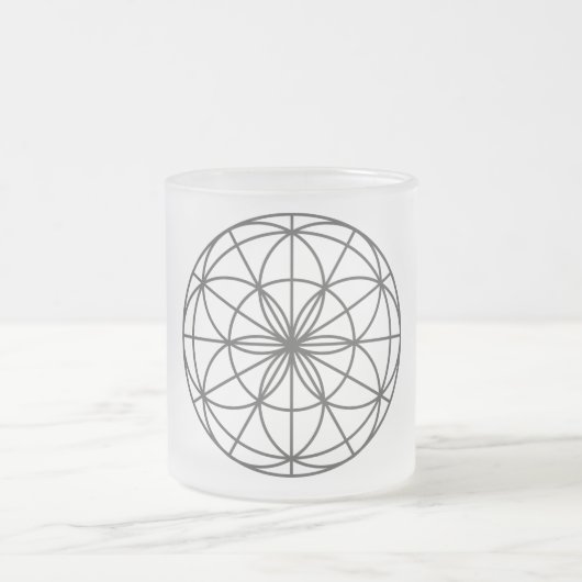 Gesacred Geometry Frosted Glass Mok (Center)