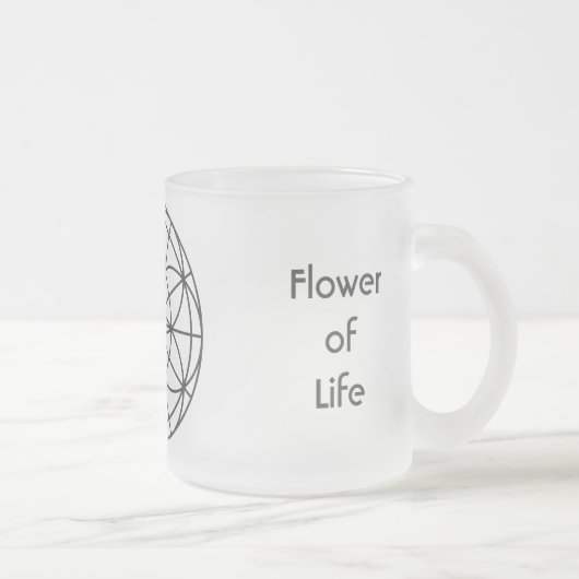 Gesacred Geometry Frosted Glass Mok (Rechts)