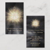 *~* Gesacred Geometry. Lichte Rays Golden Totem Visitekaartje (Voorkant / Achterkant)