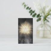 *~* Gesacred Geometry. Lichte Rays Golden Totem Visitekaartje (Staand voorkant)