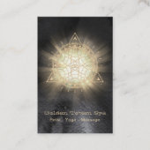 *~* Gesacred Geometry Light Rays - Golden Totem Visitekaartje (Voorkant)