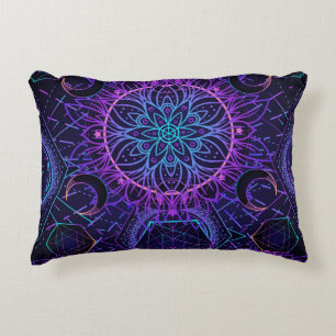 Gesacred Geometry naadloos patroon. Hindu-symbolen Accent Kussen