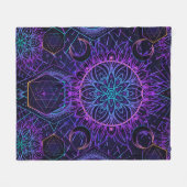 Gesacred Geometry naadloos patroon. Hindu-symbolen Fleece Deken (Voorkant (Horizontaal))