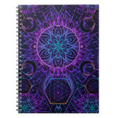 Gesacred Geometry naadloos patroon. Hindu-symbolen Notitieboek (Voorkant)