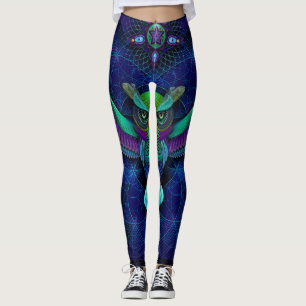 Gesacred Geometry Owl Leggings