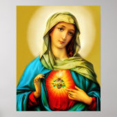 Gesacred Immaculate Hart van Maagd Mary Poster (Voorkant)