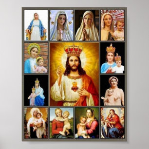 Gesacreerd hart/Gezegend Mary Poster