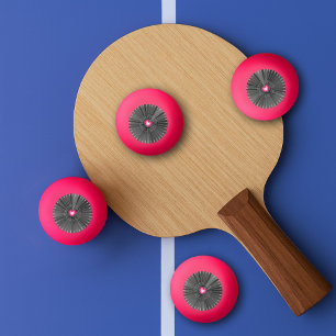  gesacreerd hart - Grijs en witte koolzuur Rad Pingpongbal
