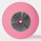  gesacreerd hart - Grijs en witte koolzuur Rad Pingpongbal (Voorkant)