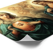 Gesacreerd hart & immaculair hart thuisverzegeling poster (Hoek)