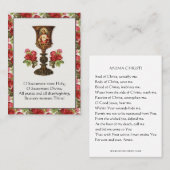  gesacreerd hart van Jesus Chalice Prayer Rozen Visitekaartje (Voorkant / Achterkant)