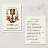  gesacreerd hart van Jesus Chalice Prayer Rozen Visitekaartje (Voorkant / Achterkant)