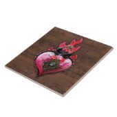  gesacreerd vlammenwand tegeltje (Zijkant)