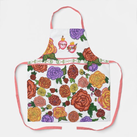 Gesacreerde en geïmproviseerde hartRozen Schort (Voorkant)