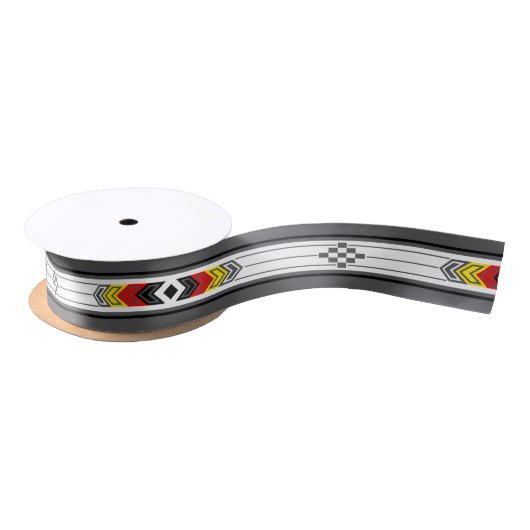 Gesacreerde plekken (zwart) satijnen lint (Spoel)