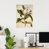 Gesacrode datura en blauwe vlinder poster (Thuiskantoor)