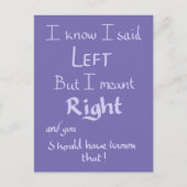 Gesaid links grappig argument citaat handgeschreve briefkaart (Voorkant)