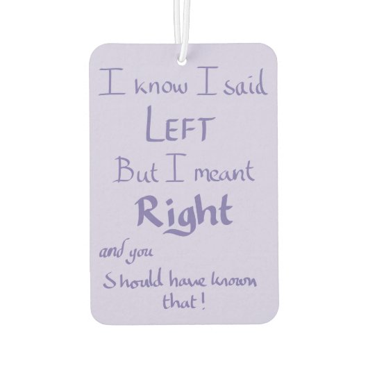 Gesaid links grappig argument citaat handgeschreve luchtverfrisser (Achterkant)