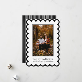 Gescalpeerde kerst geschulpte Lijst foto Feestdagenkaart