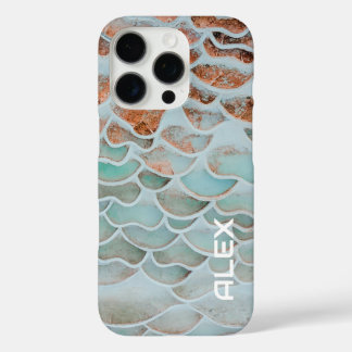 Gescalpeerde Zeeen zoutbaden - Roze en Blauwgroen iPhone 16 Pro Hoesje