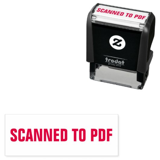 Gescand naar pdf voor archivering van documenten  zelfinktende stempel (In situ)