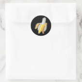 geschaafde banaan ronde sticker (Tas)