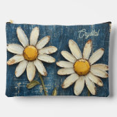 Geschaafde Denim en Madeliefje Etui (Voorkant)