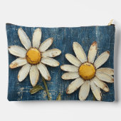 Geschaafde Denim en Madeliefje Etui (Achterkant)